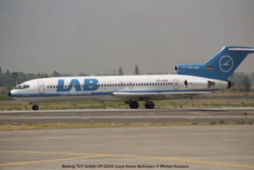 img626 Boeing 727-2J4(A) CP-2294 Lloyd Aereo Boliviano © Michel Anciaux