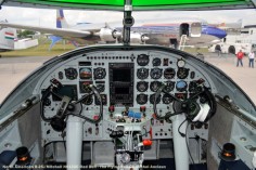 045 Cockpit of North American B-25J Mitchell N6123C Red Bull - The Flying Bulls