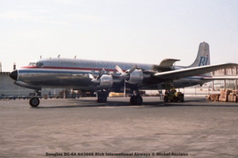 img160 Douglas DC-6A N43866 Rich International Airways © Michel Anciaux
