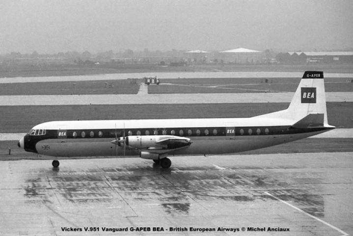 img510 Vickers V.951 Vanguard G-APEB BEA - British European Airways © Michel Anciaux